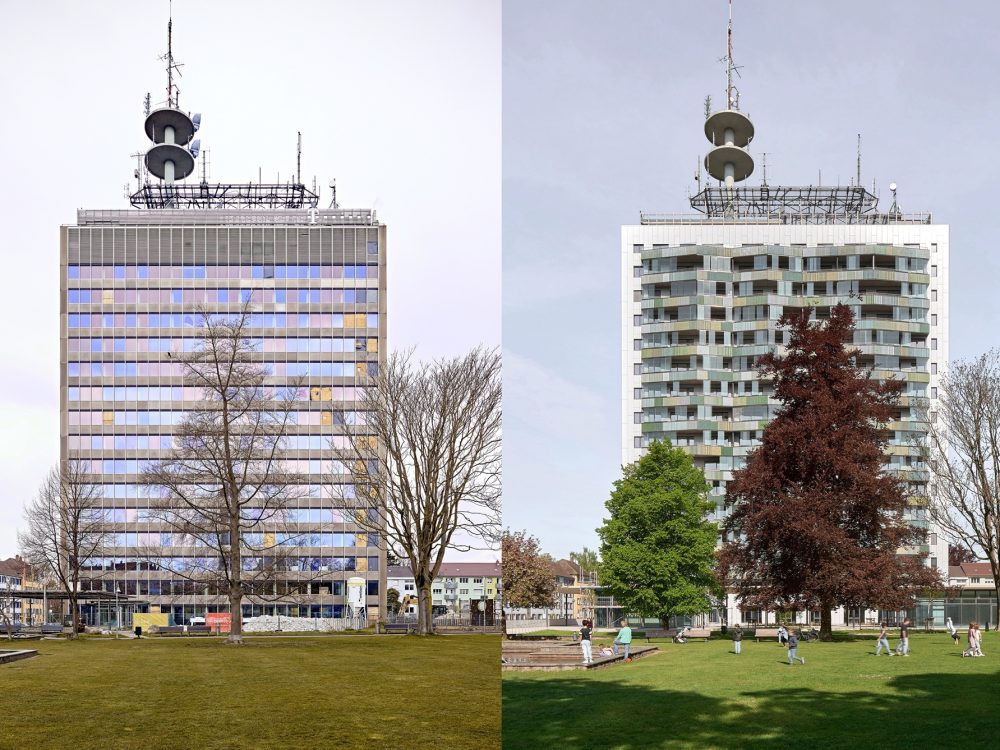Telekom Hochhaus Konstanz, aka Fernmeldeamt Konstanz, in seiner ursprünglichen Form. Seit Anfang 2021 Umbau in ein Wohngebäude mit Lofts und öffentlichen Flächen nach Plänen des Berliner Büros SAUERBRUCH HUTTON.
Projektentwicklung, Bau und Vertrieb als ODE LOFTS KONSTANZ durch die BPD Immobilienentwicklung GmbH aus Frankfurt.
Geshootet am 18.04.20221.